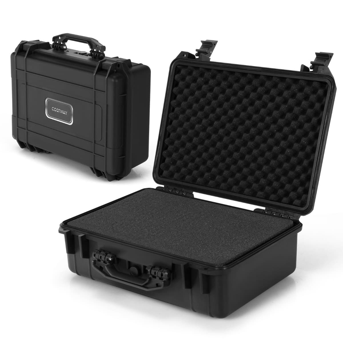 CostwayBoîte de transport pour appareils électroniques rigide polyvalente avec mousse personnalisable étanche