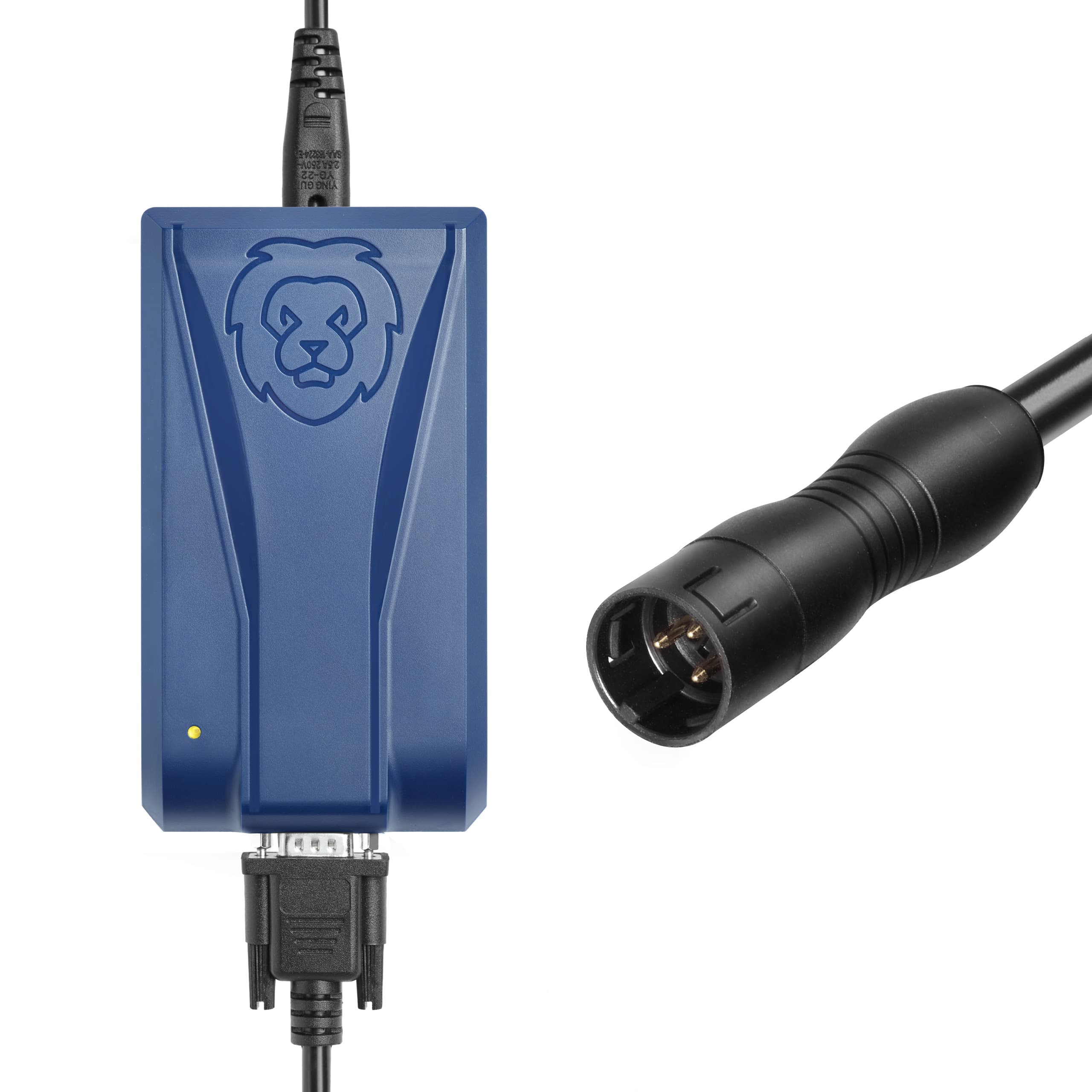 Chargeur de voyage ONgineer LiON one4all pour vélos électriques et scooters électriques 36 V avec connecteur 3 broches et sac de transport, version UE